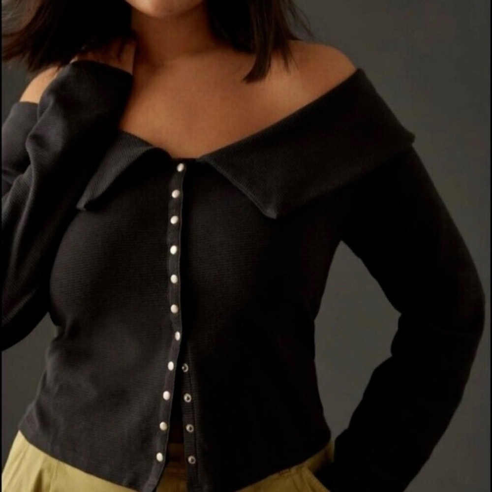 Black Off-Shoulder Women's Top